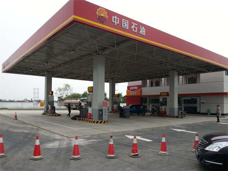 河北加油站钢结构网架案例20